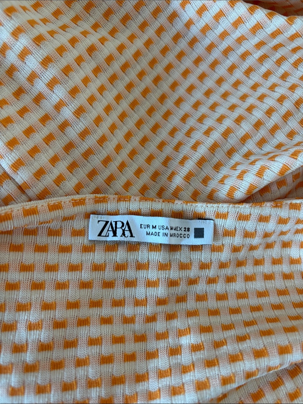Zara Orange Knit Midi Slip Dress - Picture 2 of 4